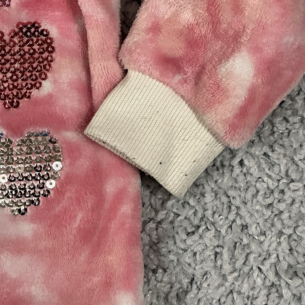 Disney Minnie Mouse Girls Pink Tie-Dye Sweatshirt with Sequins Size 2T - Picture 3 of 14